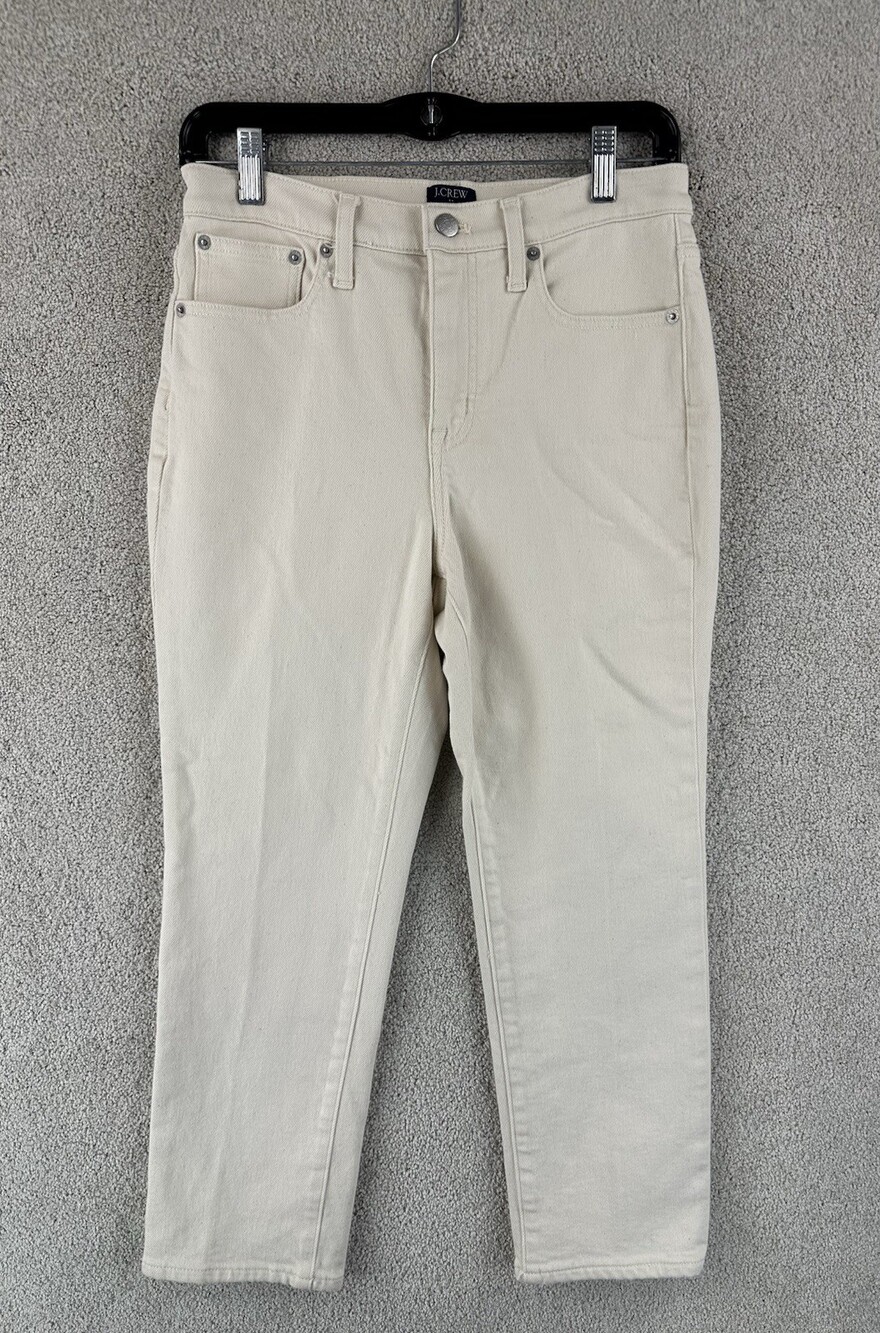 J.Crew Essential Straight Pants Womens 26P Beige Straight